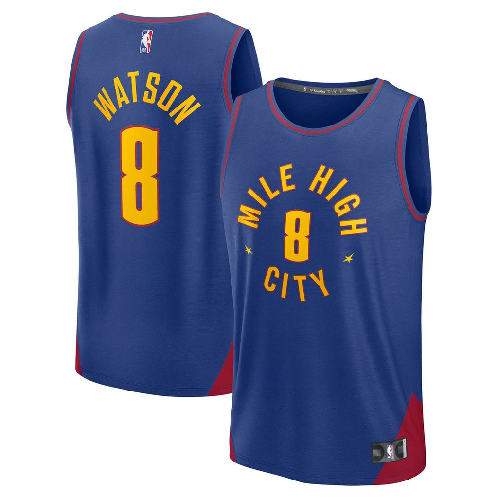 Denver Nuggets Peyton Watson Fanatics Fast Break Replica Player Jersey - Statement Edition - Blue