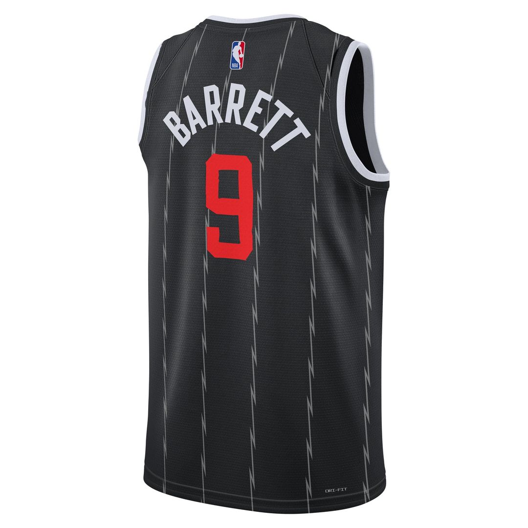 Toronto Raptors RJ Barrett Nike Unisex 2025/26 Swingman Jersey - Black - City Edition