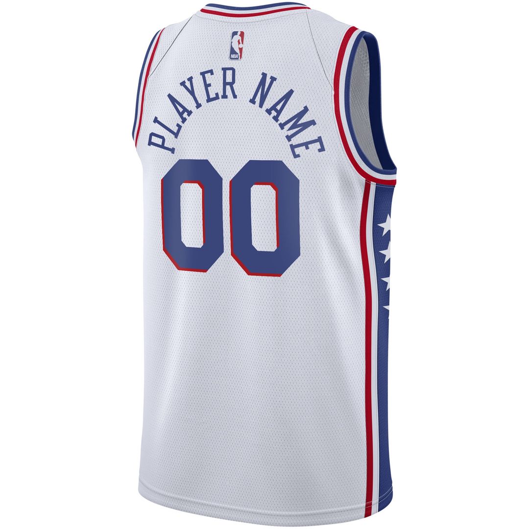 Philadelphia 76ers Nike 2020/21 Swingman Custom Jersey - Association Edition - White