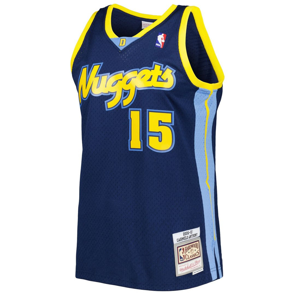 Denver Nuggets Carmelo Anthony Mitchell & Ness Hardwood Classics Swingman Jersey - Navy