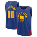 Denver Nuggets Fanatics Youth Fast Break Custom Replica Jersey - Blue - Statement Edition