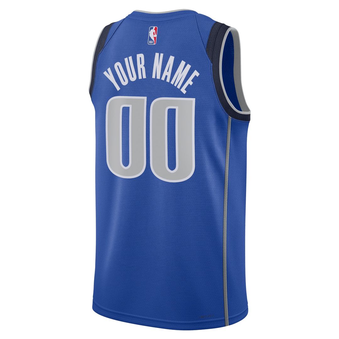 Dallas Mavericks Nike Unisex Swingman Custom Jersey Blue - Icon Edition