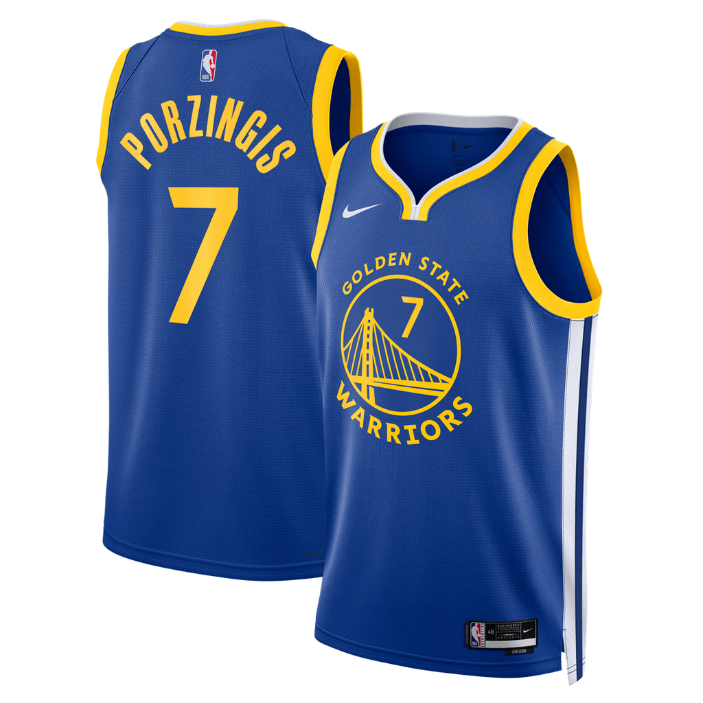 Golden State Warriors Kristaps Porzi??is Nike Unisex Swingman Jersey - Icon Edition - Royal