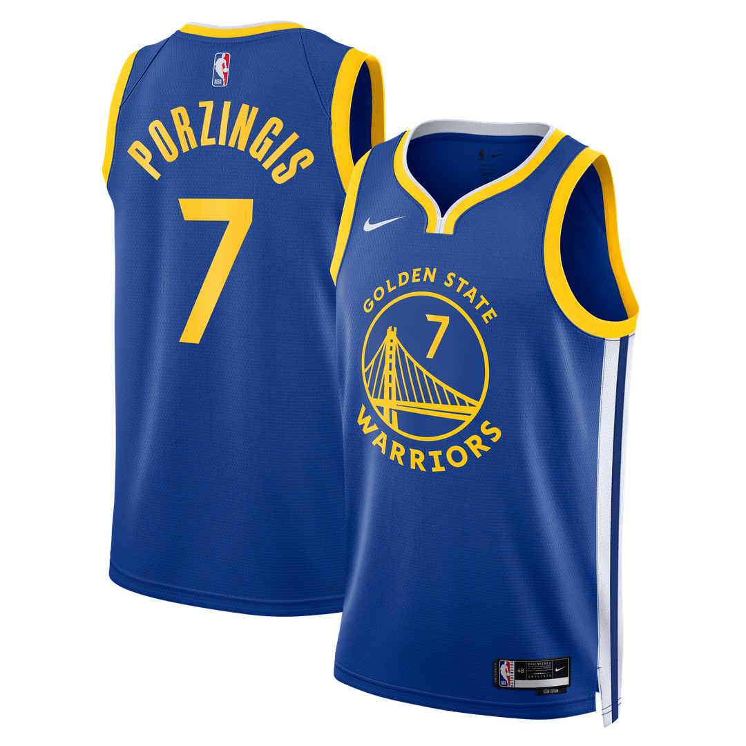 Golden State Warriors Kristaps Porzi??is Nike Unisex Swingman Jersey - Icon Edition - Royal