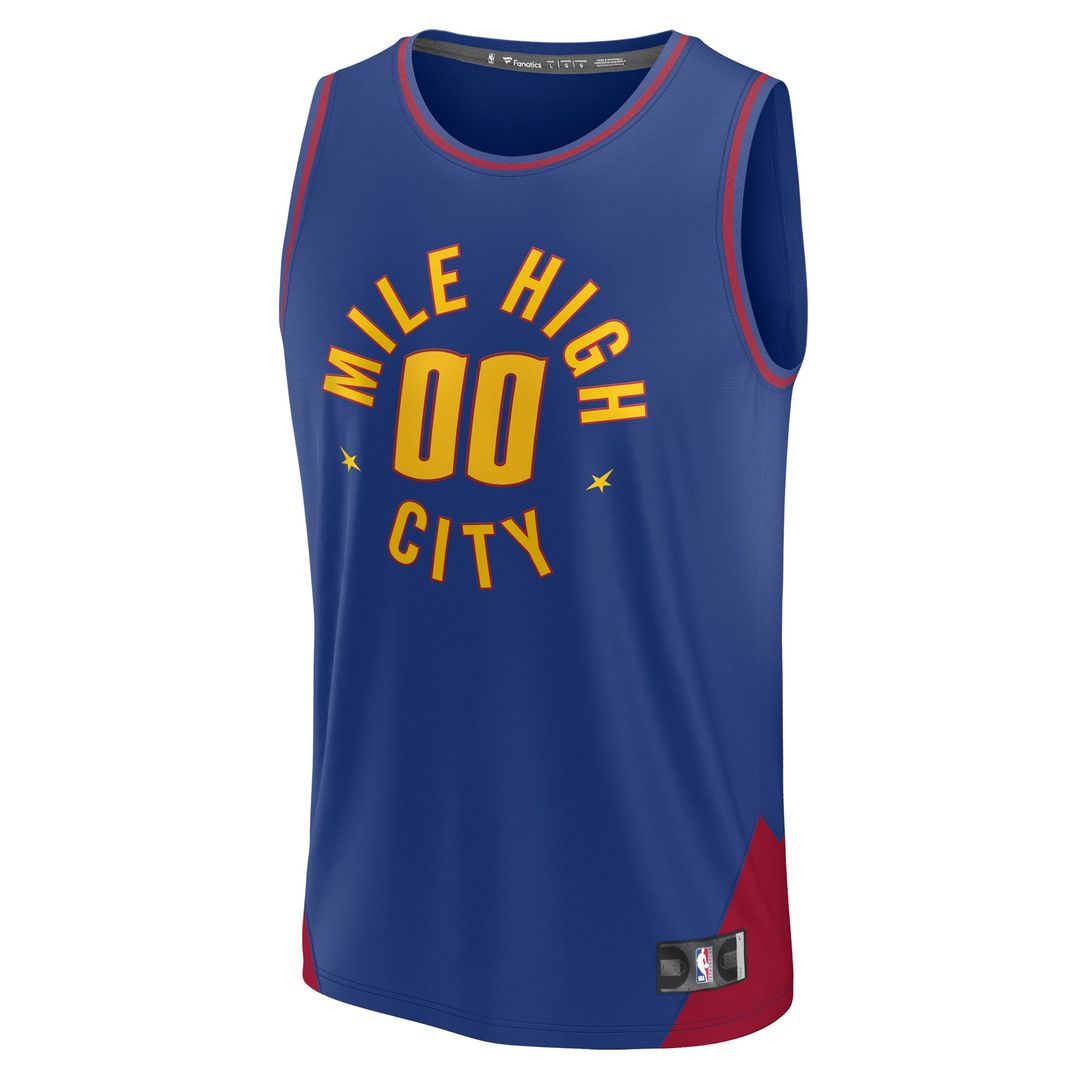 Denver Nuggets Fanatics Youth Fast Break Replica Custom Jersey - Statement Edition - Blue