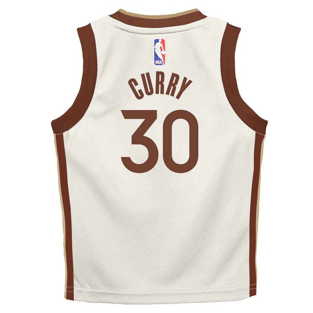 Golden State Warriors Stephen Curry Nike Preschool 2025/26 City Edition Swingman Jersey - Tan