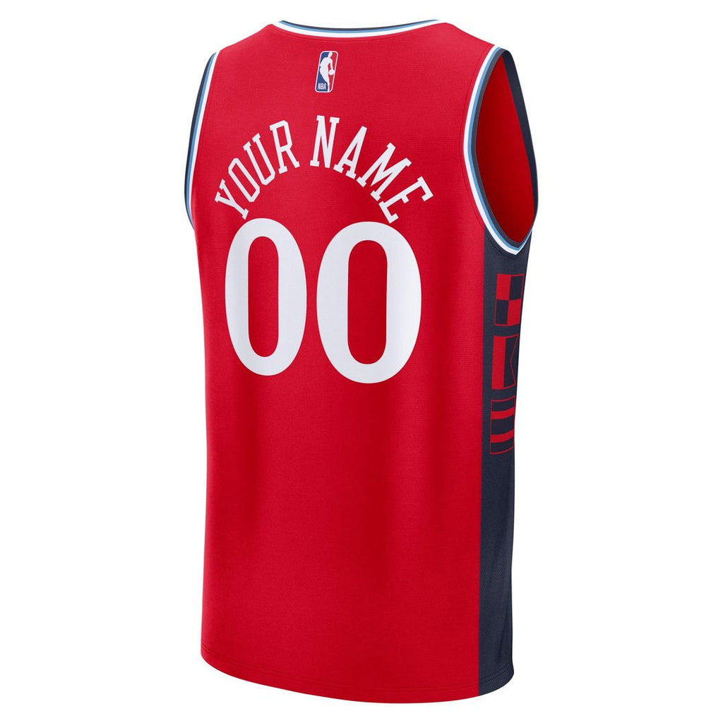 LA Clippers Fanatics Fast Break Custom Jersey - Statement Edition - Red