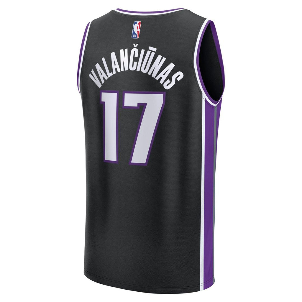 Sacramento Kings Jonas Valan?i¨±nas Fanatics Youth Fast Break Replica Player Jersey - Black - Icon Edition