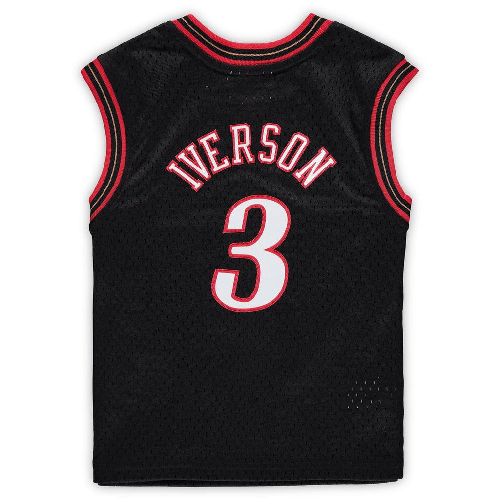 Philadelphia 76ers Allen Iverson Mitchell & Ness Preschool 2000 - 2001 Hardwood Classics Throwback Team Jersey - Black
