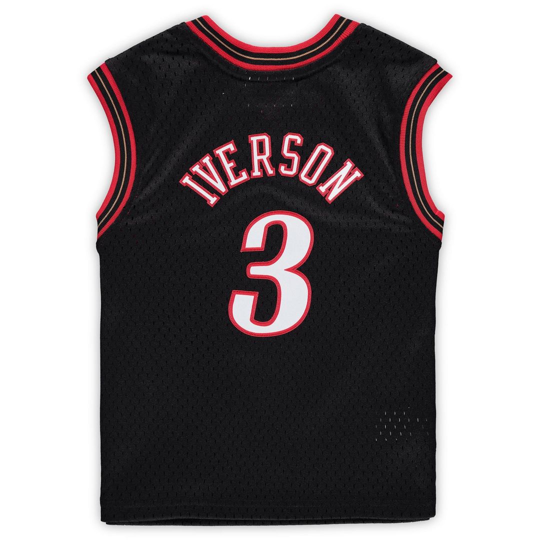 Philadelphia 76ers Allen Iverson Mitchell & Ness Preschool 2000 - 2001 Hardwood Classics Throwback Team Jersey - Black