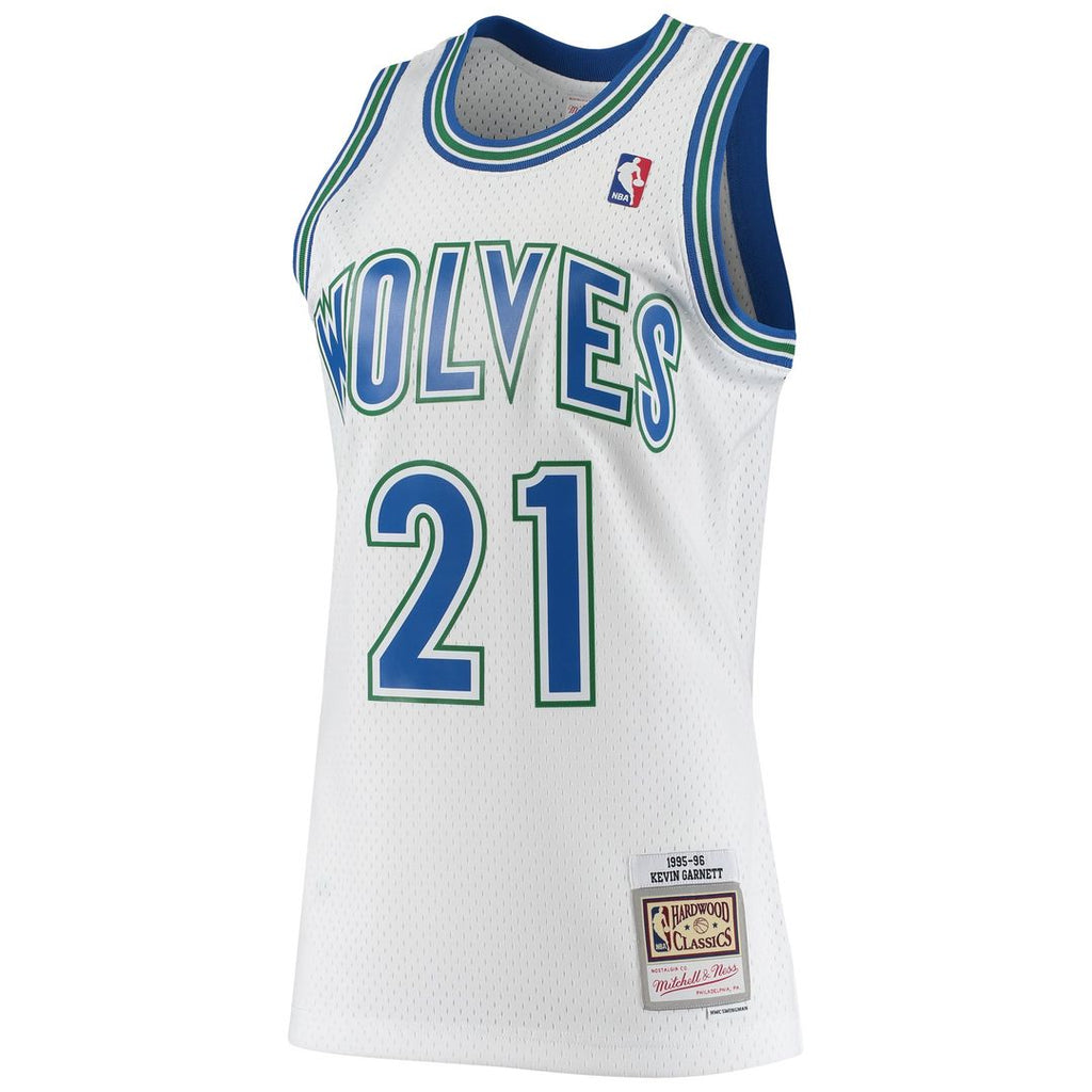 Minnesota Timberwolves Kevin Garnett Mitchell & Ness 1995/96 Hardwood Classics Swingman Jersey - White
