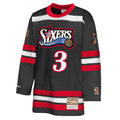 Philadelphia 76ers Allen Iverson Mitchell & Ness Youth Maxxed Out 2.0 Fashion Hockey Jersey - Black