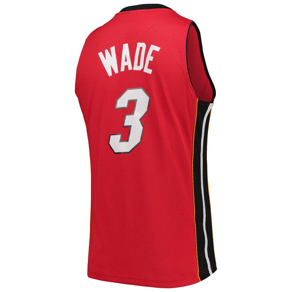 Miami Heat Dwyane Wade Mitchell & Ness Hardwood Classics Swingman Jersey - Red