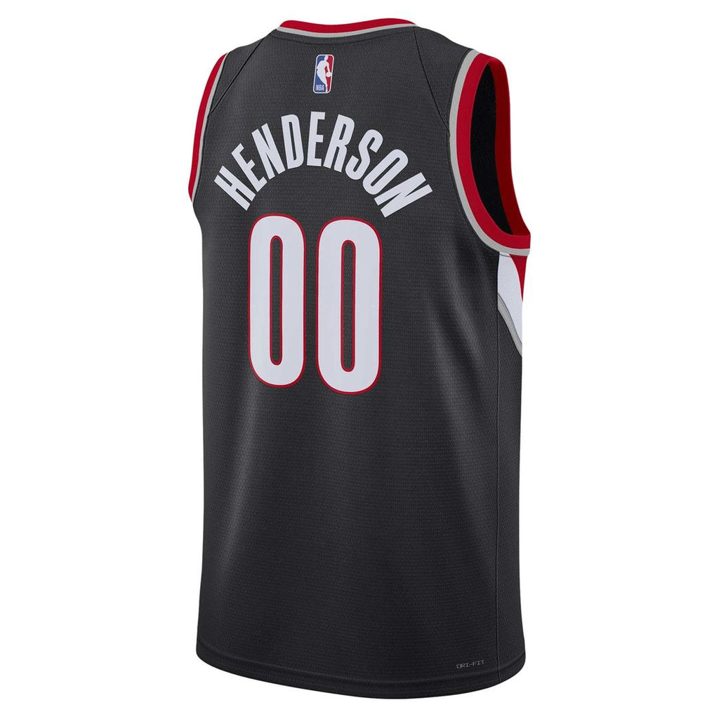 Portland Trail Blazers Scoot Henderson Nike Unisex 2023 NBA Draft Swingman Jersey - Icon Edition - Black