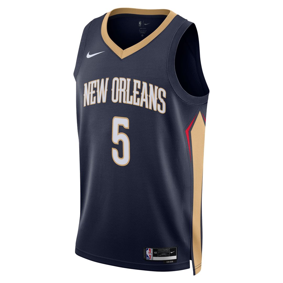 New Orleans Pelicans Dejounte Murray Nike Unisex 2024 Offseason Addition Nike Swingman Jersey - Navy