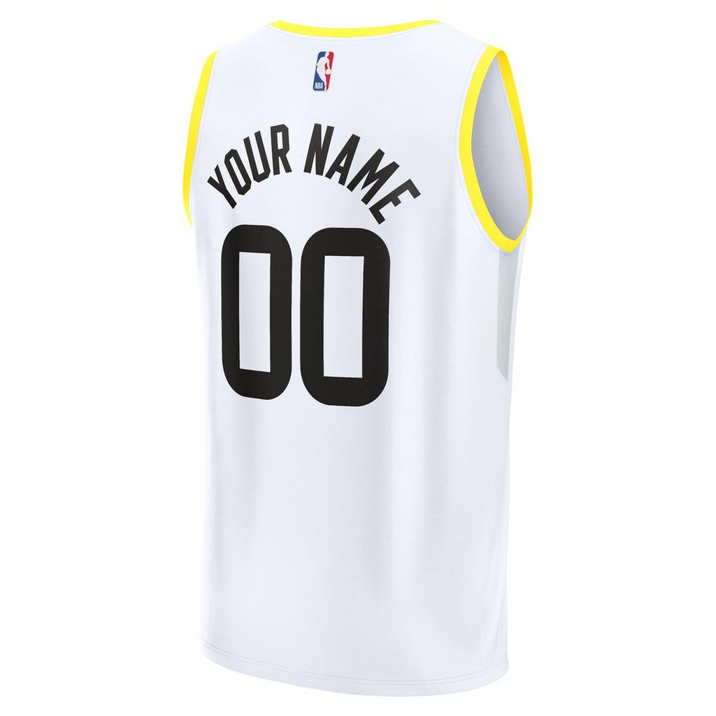 Utah Jazz Fanatics Youth Fast Break Replica Custom Jersey - Association Edition - White