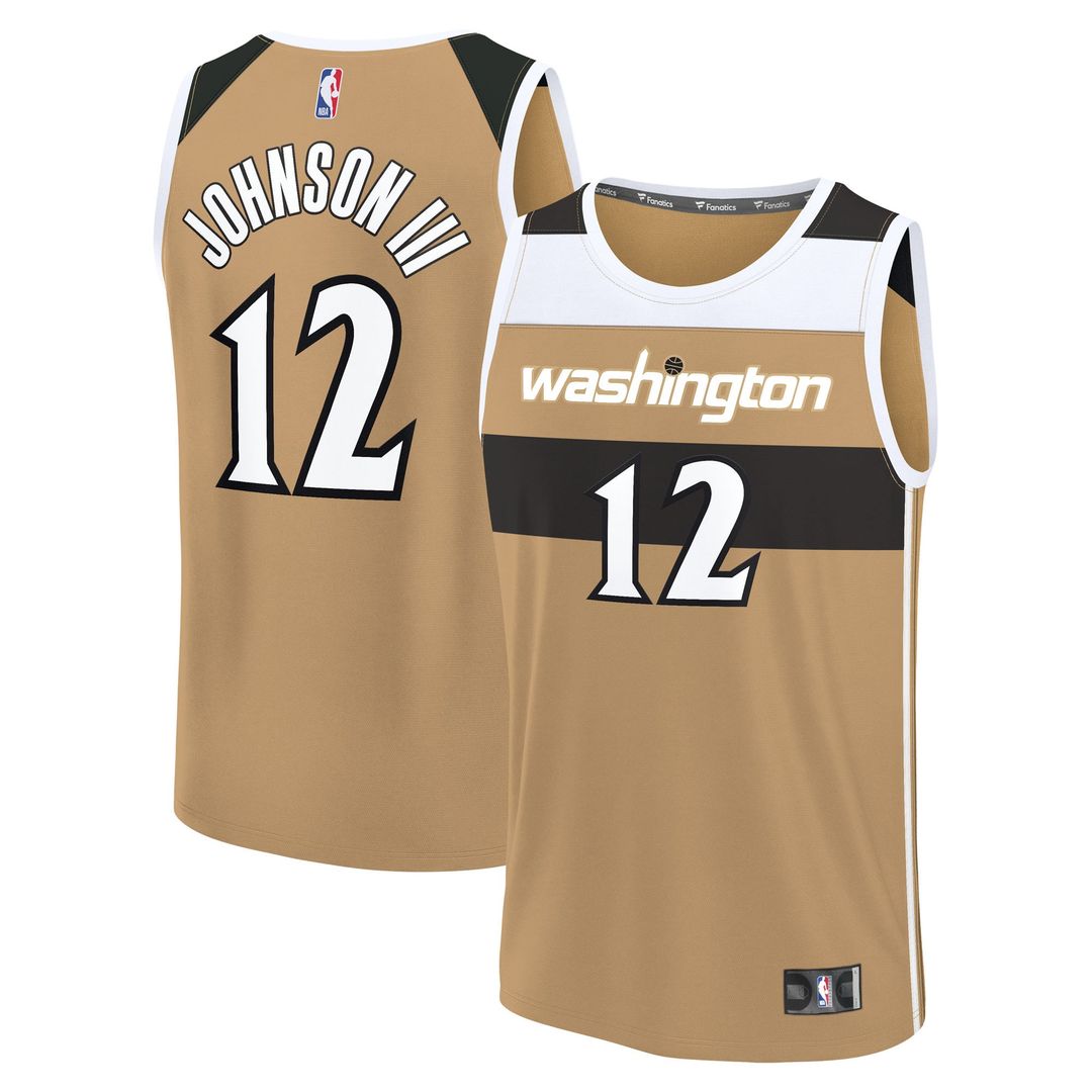 Washington Wizards Tre Johnson III Fanatics Youth Fast Break Jersey - City Edition - Gold