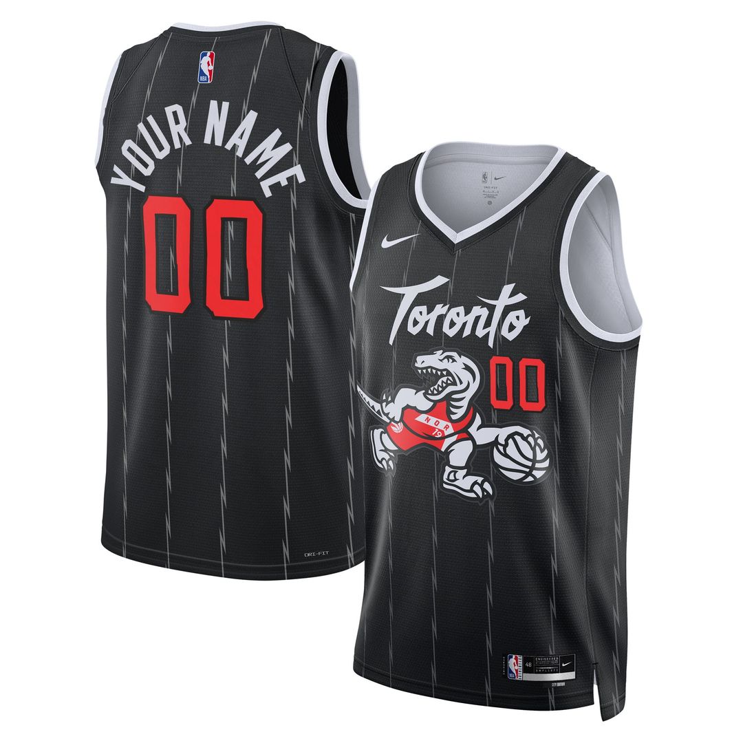 Toronto Raptors Nike Unisex 2025/26 City Edition Swingman Custom Jersey - Black