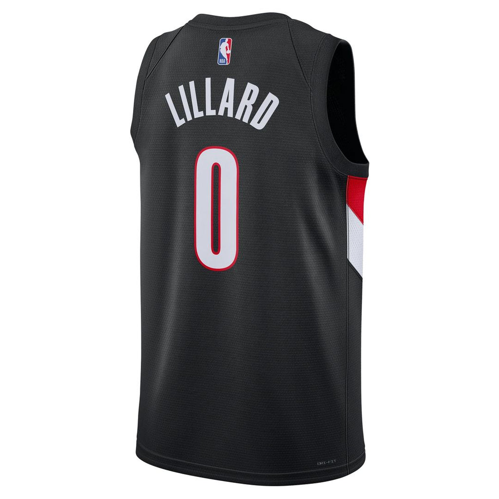 Portland Trail Blazers Damian Lillard Nike Unisex Swingman Player Jersey - Icon Edition - Black