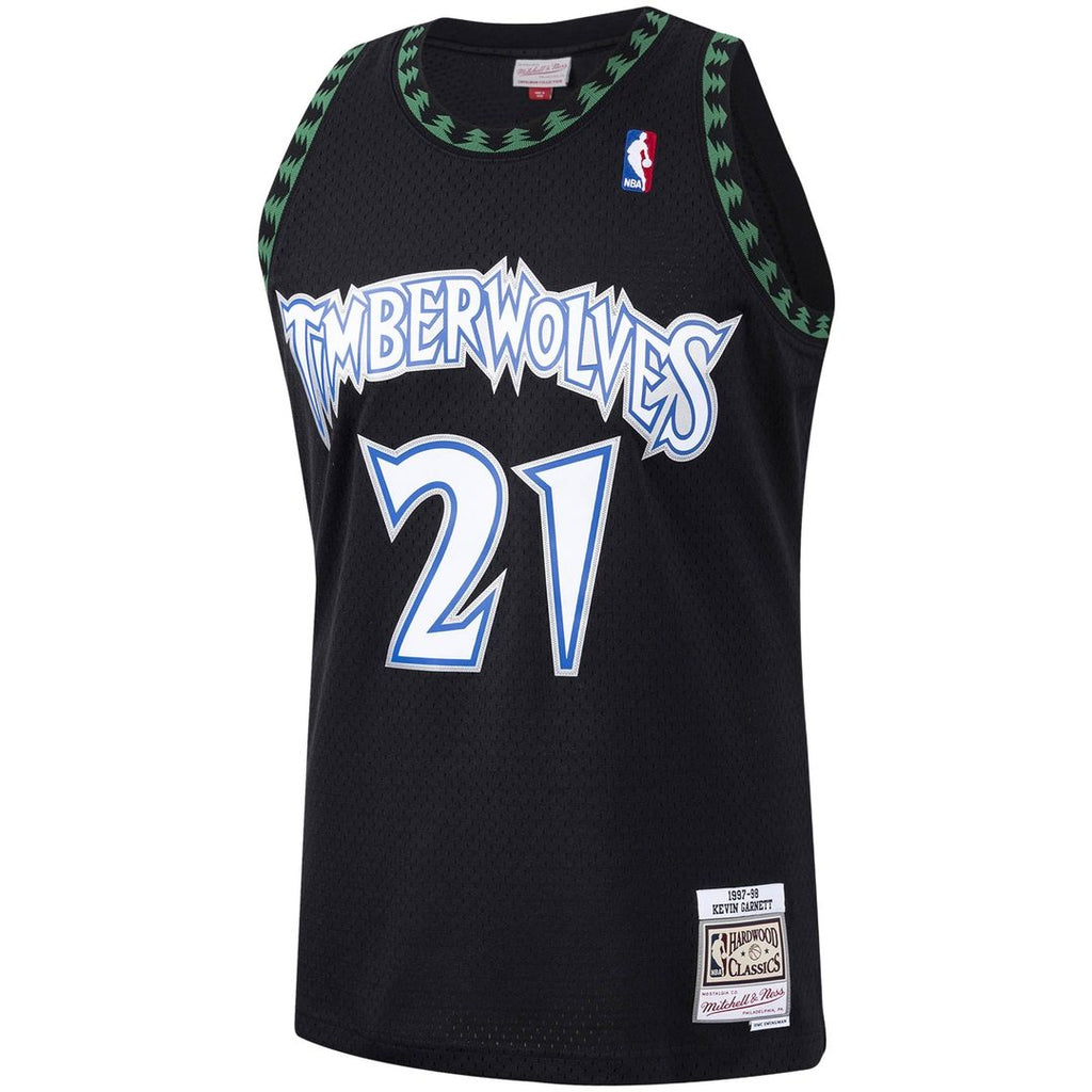 Minnesota Timberwolves Kevin Garnett Mitchell & Ness Hardwood Classics Swingman Jersey - Black