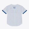 Philadelphia 76ers Mitchell & Ness Head Coach Pinstripe Mesh Full - Button Baseball Jersey - White