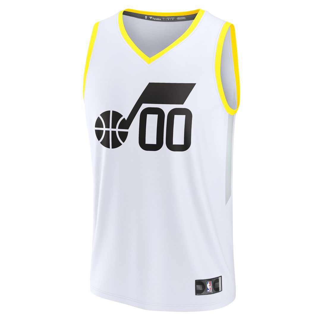 Utah Jazz Fanatics Fast Break Custom Replica Jersey - Association Edition - White
