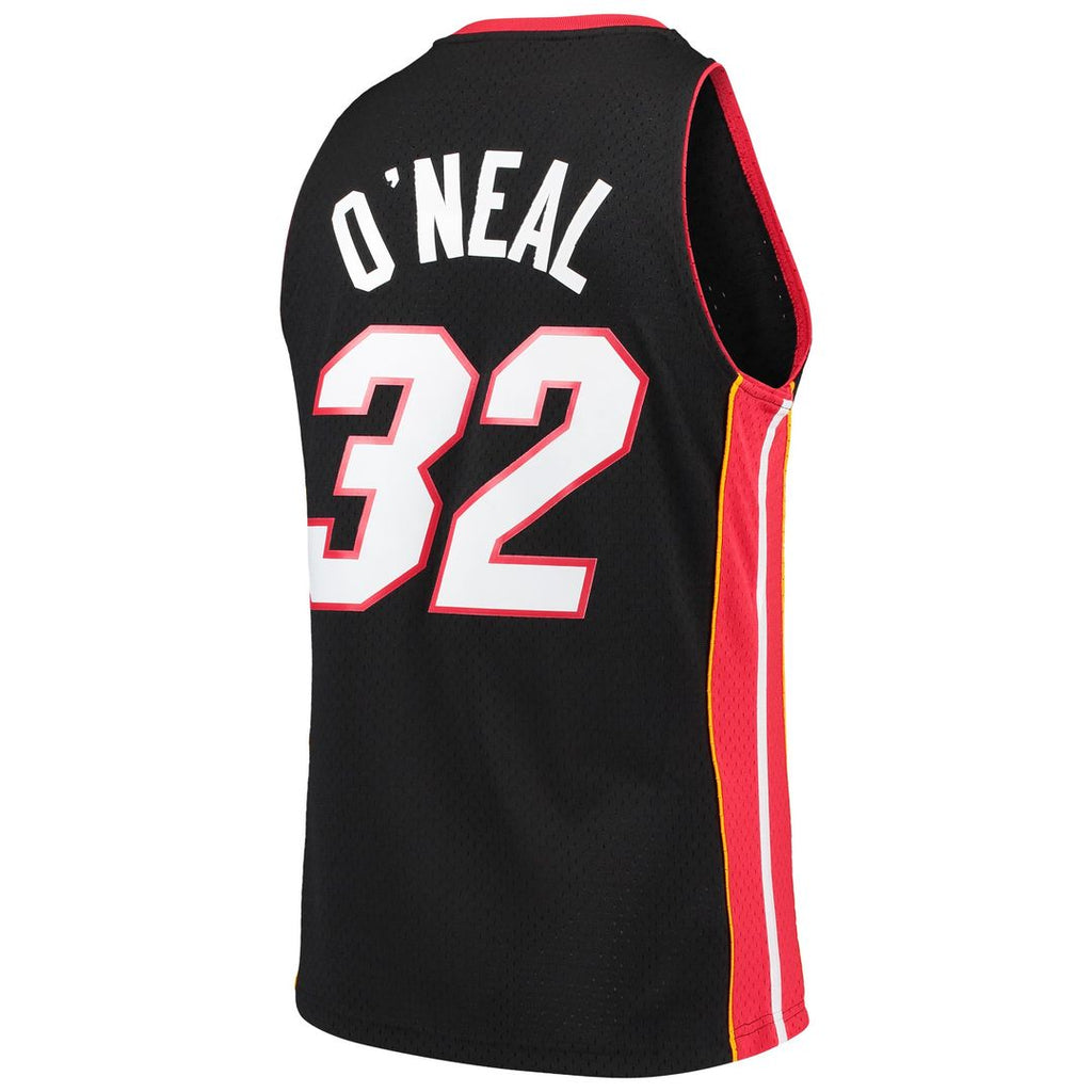 Miami Heat Shaquille O'Neal Mitchell & Ness Hardwood Classics Swingman Jersey - Black