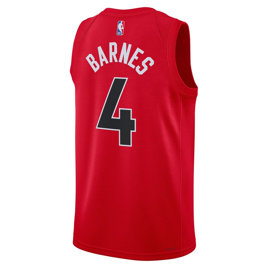 Toronto Raptors Scottie Barnes Nike Unisex Swingman Jersey - Icon Edition - Red