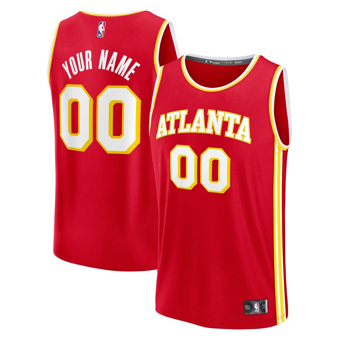 Atlanta Hawks Fanatics Fast Break Custom Jersey - Icon Edition - Red